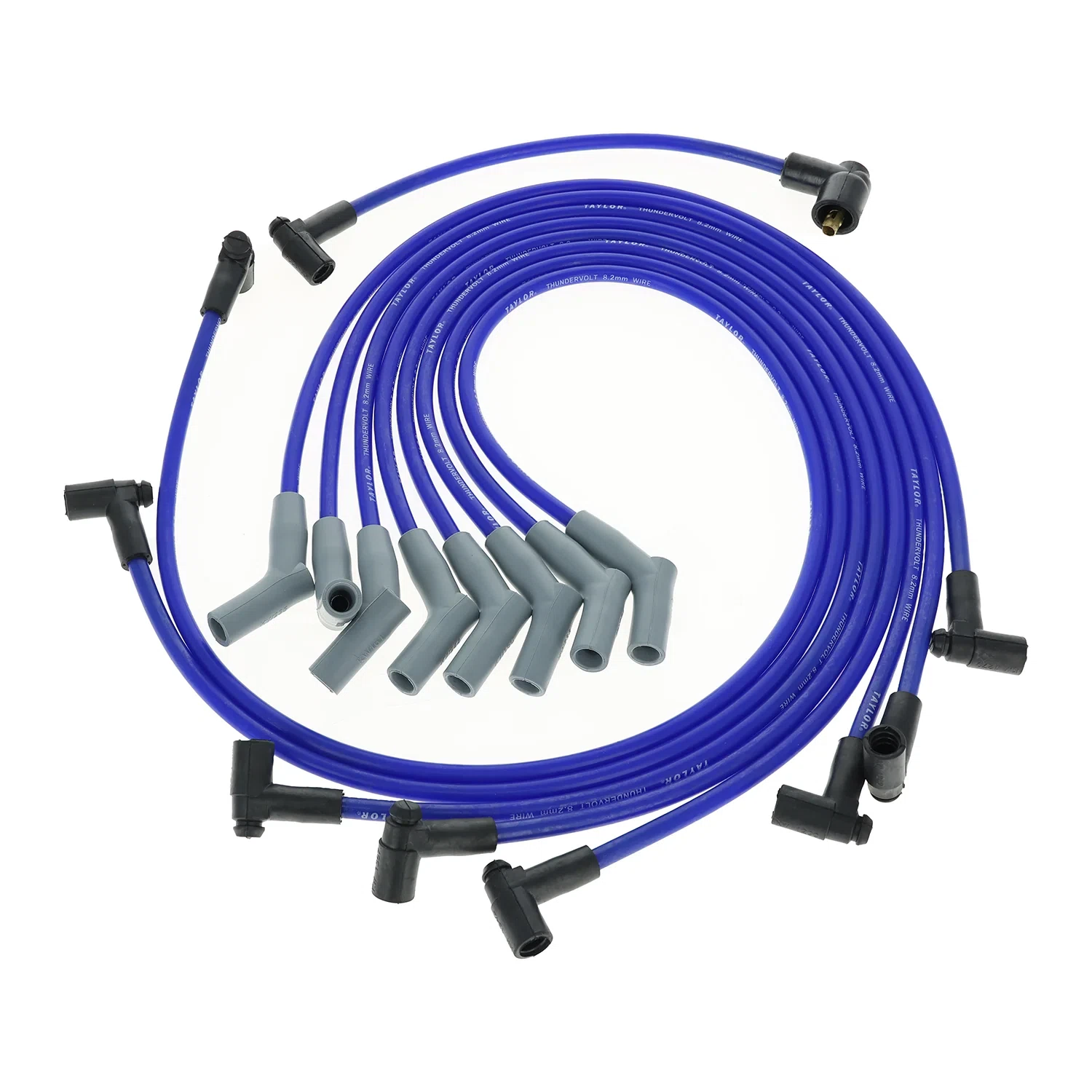 Spark Plug Wire Set Universal 8.2mm Silicone Thundervolt 40 ohm_ft Blue 84663